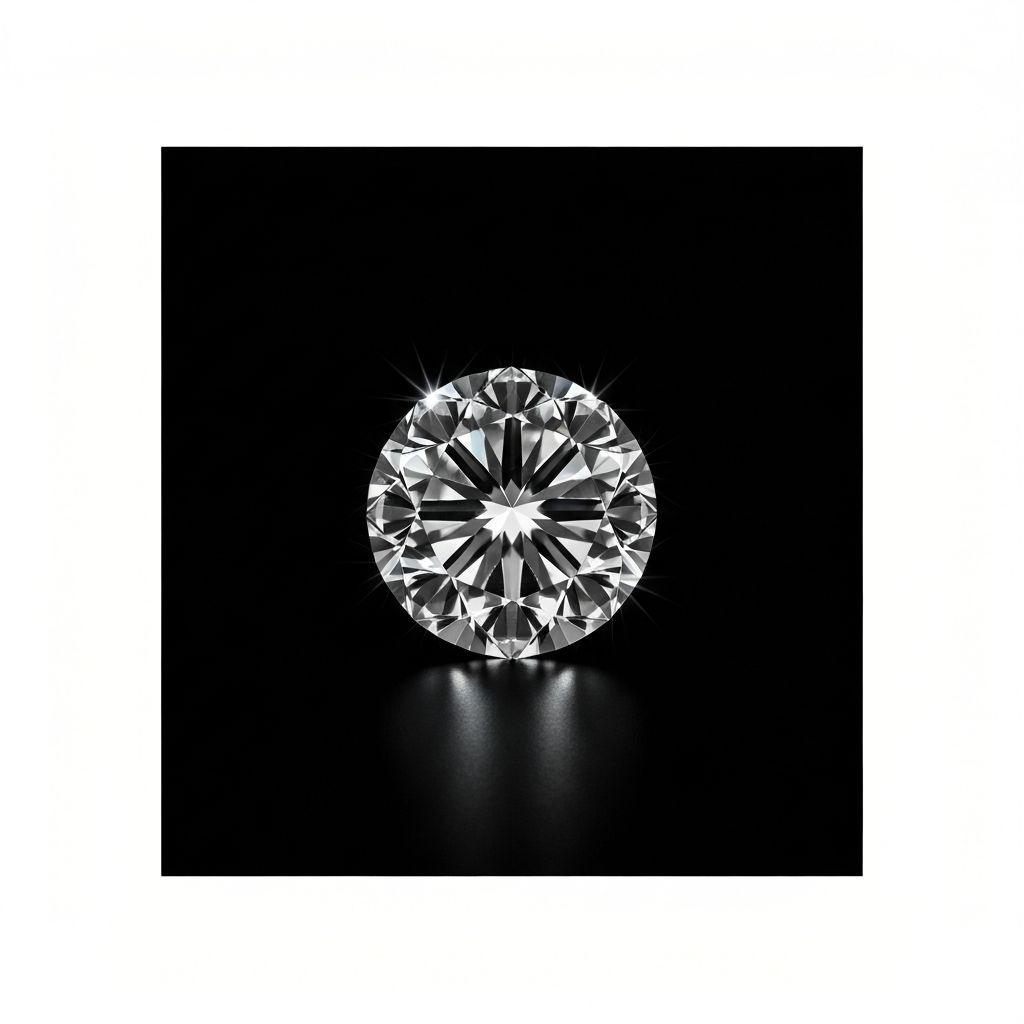 Lab grown diamond under studio lighting