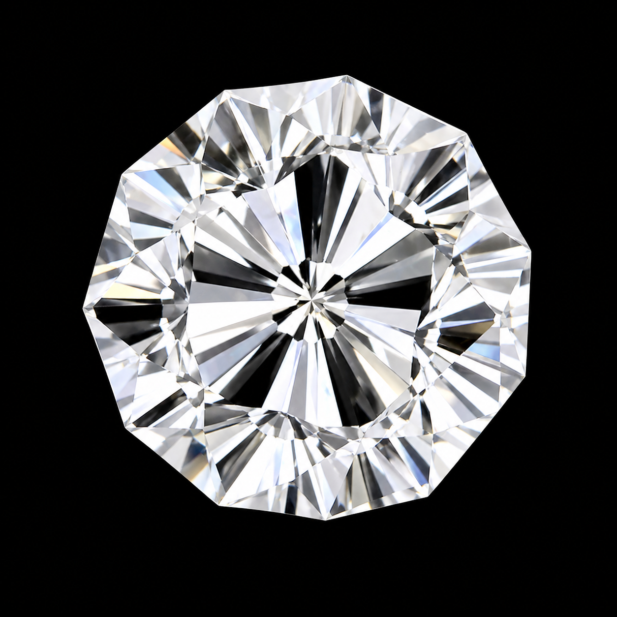 Decagon cut diamond